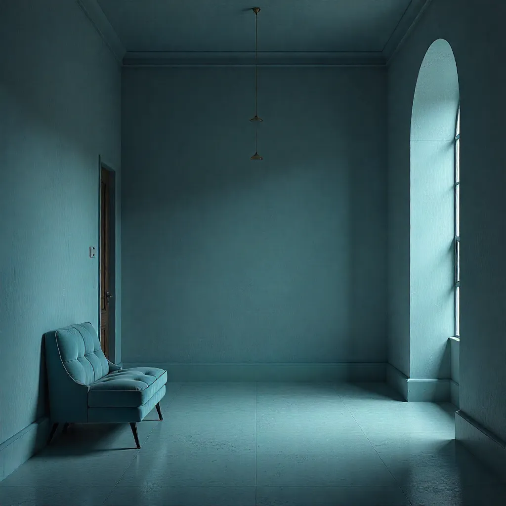 Minimalist space with botanical accents